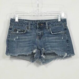 Aeropostale  Frayed Cutoff Jean Shorts  Size 1 / 2